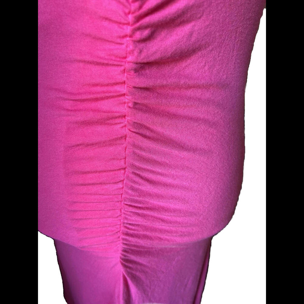 👗🌸Barbiecore Pink Barbiecore Sleeveless Knit Dress Snake Detail Size M - Picture 3 of 6